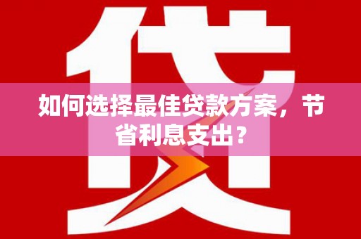 绿园如何选择最佳贷款方案，节省利息支出？