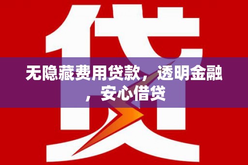 绿园无隐藏费用贷款，透明金融，安心借贷