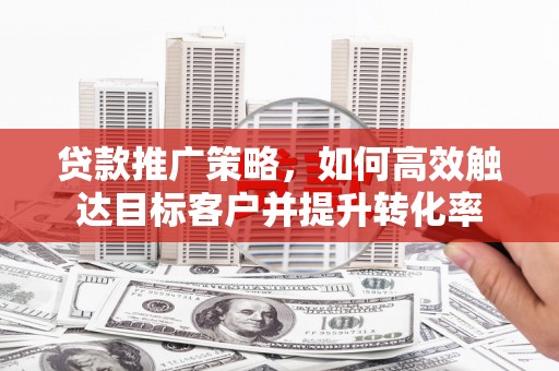 绿园贷款推广策略，如何高效触达目标客户并提升转化率
