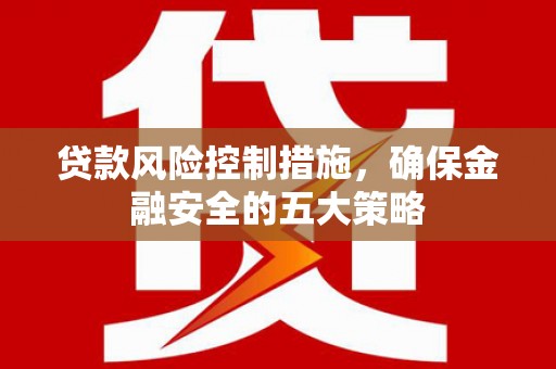 绿园贷款风险控制措施，确保金融安全的五大策略