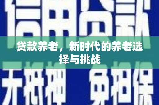 绿园贷款养老，新时代的养老选择与挑战