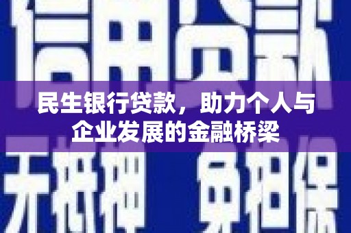 绿园民生银行贷款，助力个人与企业发展的金融桥梁
