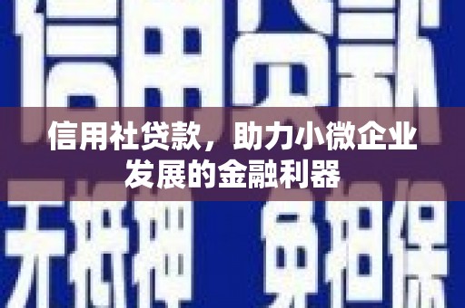 绿园信用社贷款，助力小微企业发展的金融利器