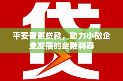 绿园平安普惠贷款，助力小微企业发展的金融利器